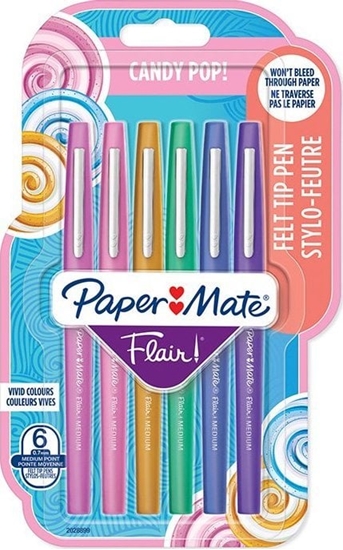 Picture of Paper Mate PAPER MATE Faserschreiber Flair 6er Candy Pop M 0.7 mm Blister