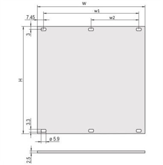 Изображение PART.FRONT PANEL 5U 42HP AN/CR