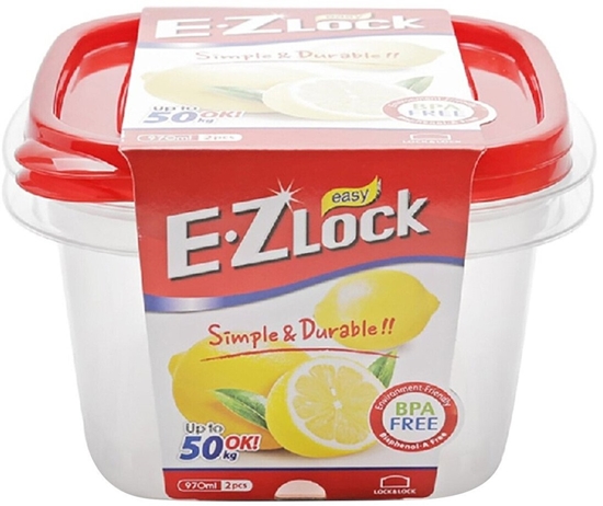 Picture of Partikas trauku kompl. 2gb E.Z Lock 970ml / kvadrats 8803733008952