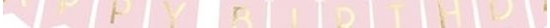 Изображение Party Deco Baner urodzinowy, Happy Birthday, jasnoróowy, 175 cm uniwersalny