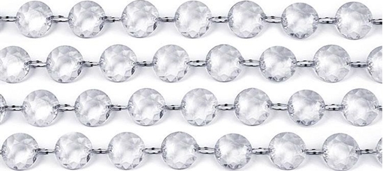 Изображение Party Deco Girlanda krysztaowa bezbarwna, dugo 1 m. uniwersalny