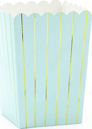 Attēls no Party Deco pudeka na popcorn w zote paski 6 sztuk uniwersalne (34015)