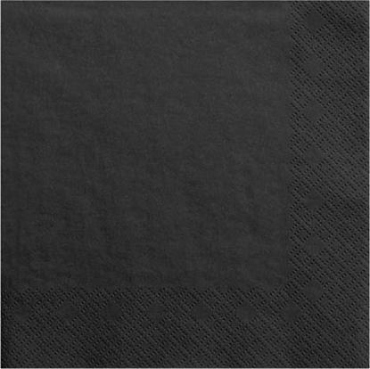 Picture of Party Deco Serwetki papierowe, czarne, 33x33 cm., 20 szt. uniwersalny