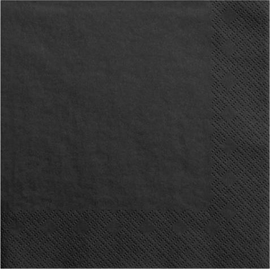 Picture of Party Deco Serwetki papierowe, czarne, 33x33 cm., 20 szt. uniwersalny