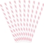 Изображение Party Deco Somki papierowe do picia w paski, jasnoróowe, 19,5cm, 10 szt. uniwersalny