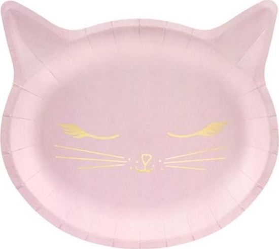 Изображение Party Deco talerzyki Kotek, 22x20cm, 6 sztuk uniwersalne (36506)