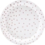 Attēls no Party Deco Talerzyki papierowe, kropki, biae, rednica 18 cm, 6 szt. uniwersalny