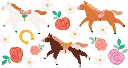 Picture of Party Deco Tatuae konie 16szt