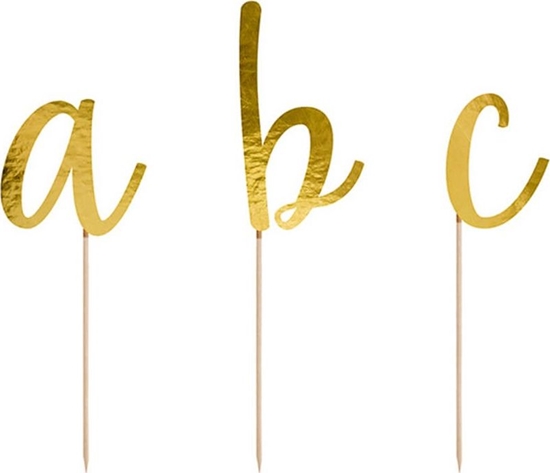 Изображение Party Deco Topper na tort Zoty Alfabet - 53 szt. uniwersalny