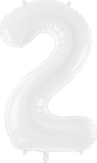 Picture of PartyDeco Balon foliowy 2 86cm biay
