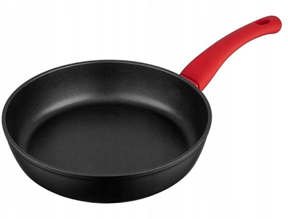 Attēls no PATELNIA MARS 26 CM IND. (CZARNA, POWOKA NIEPRZYWIERALNA, UCHWYT CZERWONY)