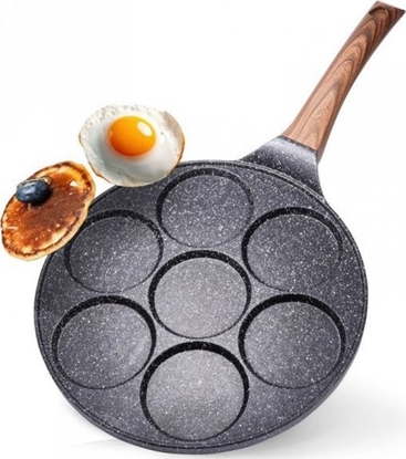 Attēls no Patelnia Vilde PATELNIA GRANITOWA DO 7 JAJEK PLACUSZKÓW BLACK&WOOD 199007