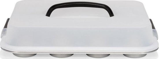 Изображение Patisse forma do muffinów z pokryw 35 cm stal srebrna 12 przegródek