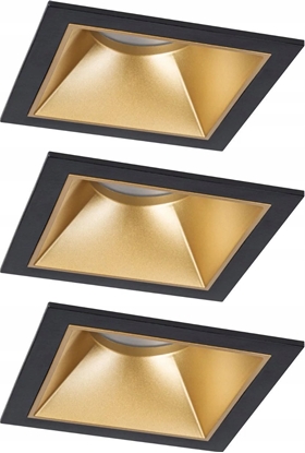 Picture of Paulmann Oprawa do wbudowania EBL COLE SET 3-STEP DIM  zestaw 3x6W 3x470lm 2700K IP44 230V czarny matowy / zoty / aluminium