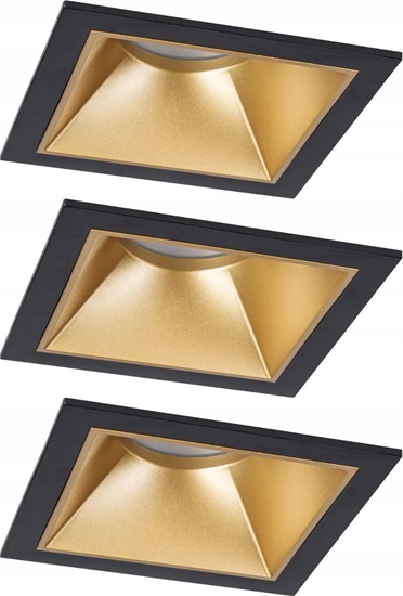 Picture of Paulmann Oprawa do wbudowania EBL COLE SET 3-STEP DIM  zestaw 3x6W 3x470lm 2700K IP44 230V czarny matowy / zoty / aluminium