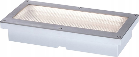 Picture of Paulmann Oprawa dogruntowa BRICK LED 1.6W 50lm 3000K IP68 z czujnikiem ruchu 200x100 230V aluminium / stal nierdzewna