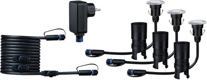 Picture of Paulmann Outdoor Plug and Shine Floor Mini zestaw podstawowy IP65 3000K 3x2,5W 24V 55mm Srebrny