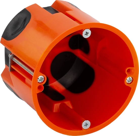 Picture of Pawbol Puszka instalacyjna Pawbol A.0081K do pyt gipsowych, wiatroszczelna, gboka, z wkrtami pomaraczowa