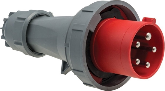 Picture of Pawbol Wtyk przenony Pawbol B.1913 125A/5P, IP67, 400V czerwony/szary