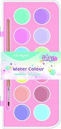 Picture of PBS Connect Farby akwarelowe KEYROAD z pdzelkiem pastelowe 12 kolorów mix cena za 1szt