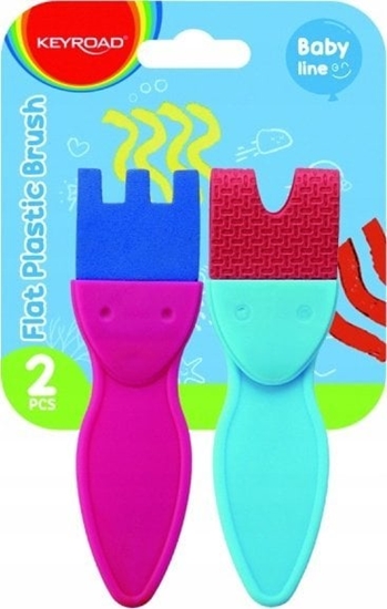 Picture of PBS Connect Pdzle kreatywne do malowania KEYROAD flat brush, 2szt. zawieszka mix cena za 1 op
