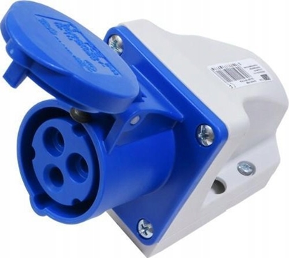 Picture of PCESP Gniazdo jednofazowe natynkowe stae 16A 3P 230V IP44 PCE Shark 113-6k niebieske