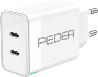 Изображение PEDEA Schnellladegerät Dual PD 40 Watt USB Typ C/C, weiß