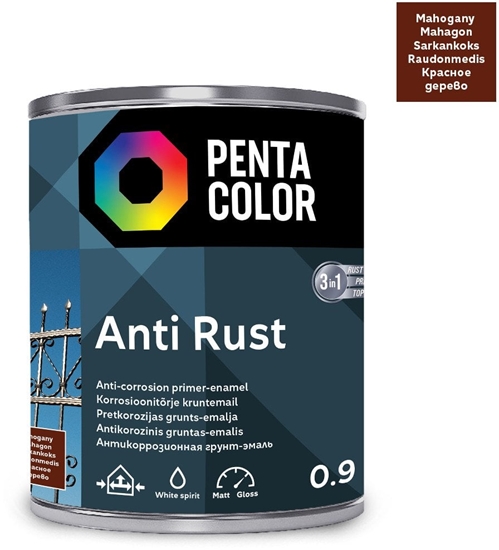 Picture of Pentacolor ANTICOR PAINT ANTI-RUST MAHOGANY 0.9L