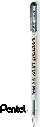 Picture of Pentel Dugopis do tkanin Pentel Gel Roller for Fabric czarny
