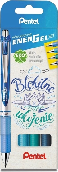 Picture of Pentel Pióra kulkowe Pentel EnerGel BL77 Bkitne ukojenie (4)