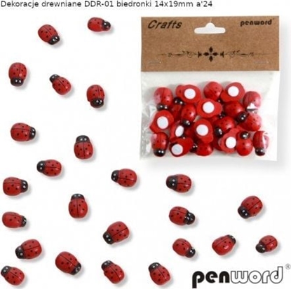 Изображение Penword DEKORACJE DREWNIANE DDR-01 BIEDRONKI 14x19mm a24 Penword