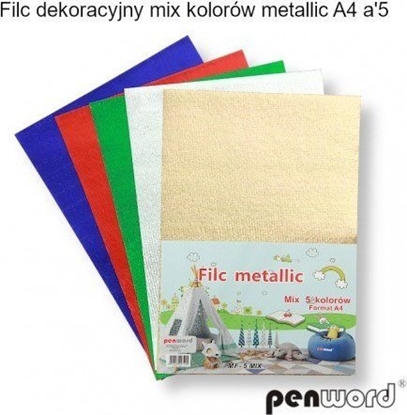 Picture of Penword FILC DEKORACYJNY MIX KOLORÓW METALLIC A4 a5