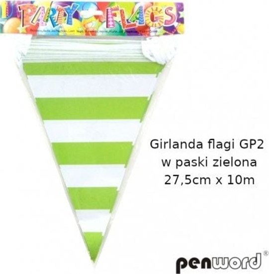 Picture of Penword GIRLANDA FLAGI GP2 W PASKI ZIELONA 27, 5cmx10m Penword