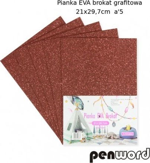 Изображение Penword PIANKA EVA BROKAT GRAFITOWA 21X29, 7 a5 Penword