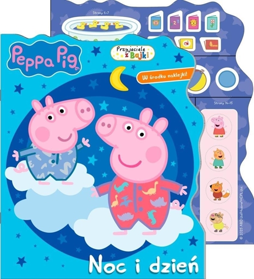 Picture of Peppa Pig. Przyjaciele z bajki. Noc i dzie