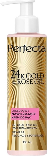 Изображение Perfecta Perfecta 24K Gold & Rose Oil luksusowy nawilajcy krem do rk 195ml
