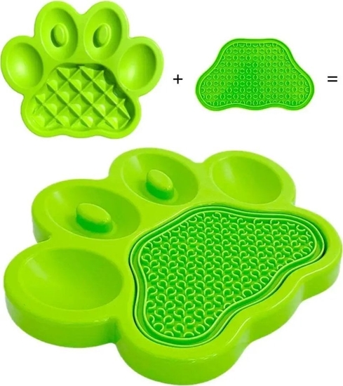 Picture of Pet Dream House PET DREAM HOUSE PAW 2in1 GREEN 30x30x3cm  INTERAKTIVE SLOW FEEDER