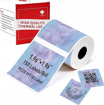 Picture of Phomemo Papier Naklejki 150x Kolorowe Kwadrat M110 M120 M200 M221 / Xp5050-150ta