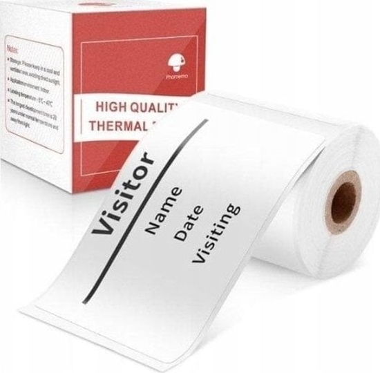Picture of Phomemo Papier Przylepny Naklejki 100x Etykieta 50x80mm Phomemo M110 M120 M200 M220 M221 / XP5080-100