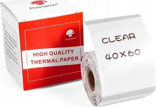 Picture of Phomemo Papier Przylepny Naklejki 40x60mm Przezroczysty Phomemo M110 M120 M200 M220 M221 / XP-TT4060-130