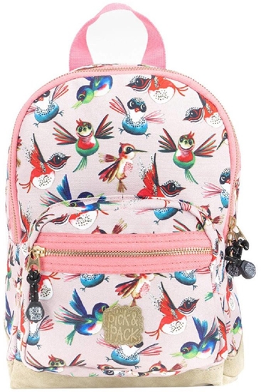 Picture of Pick & Pack Birds Backpack (22 x 31 x 11 cm) - Soft pink