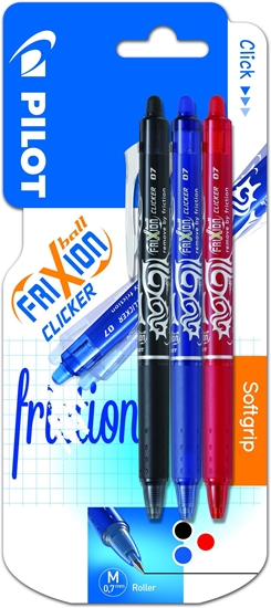 Picture of Pilot 3131910212218, Retractable gel pen, Black, Blue, Red, Black, Blue, Red, Plastic, Rubber, Blister, 3 pc(s)