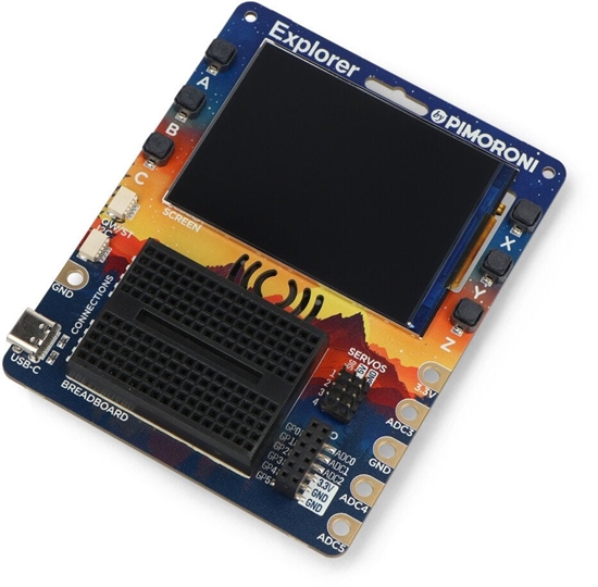 Изображение PiMoroni Explorer - pytka rozszerze z RP2350B i wywietlaczem LCD 2,8'' - PiMoroni PIM720}