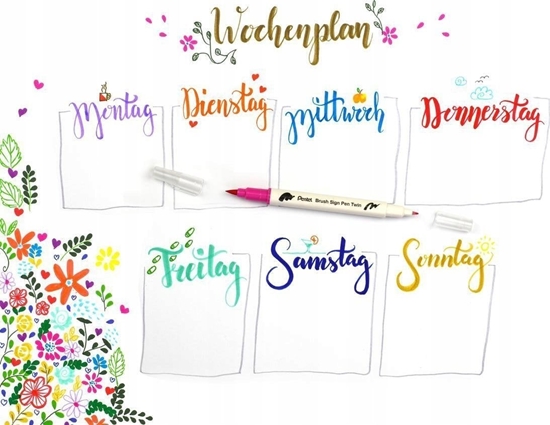 Picture of Pisak Brush Pentel Dwustronny Beowy SESW30C-T124