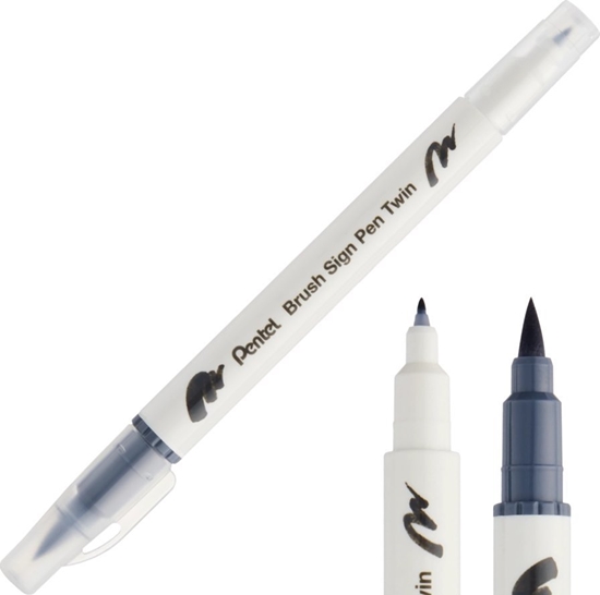 Picture of Pisak Brush Pentel Dwustronny Jasno Szary SESW30C-T112