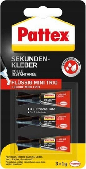 Picture of Pistolet do kleju Pattex Pattex Sekundenkleber Mini Trio, 3x1g