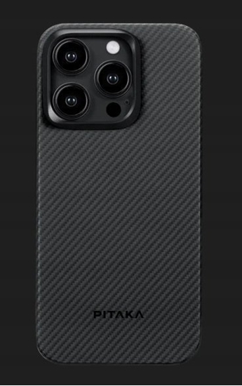 Picture of Pitaka MagEZ 4 600D case, black/grey twill - iPhone 15 Pro