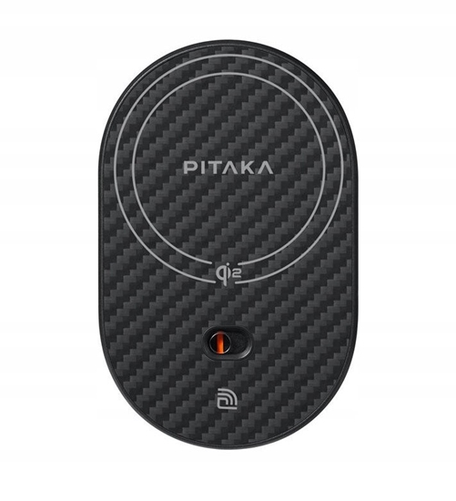 Picture of Uchwyt samochodowy z adowark bezprzewodow PITAKA MagEZ Pro 2 Qi2 15W NFC Magsafe czarno szary