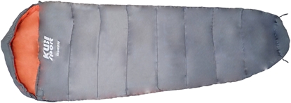 Изображение piwór Turystyczny Kempingowy Lekki Mumia Solidny Szary KUBISPORT 210 cm