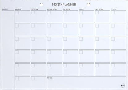 Attēls no Planlægningsblok, A4 Månedsplan, engelsk, med 52 ark